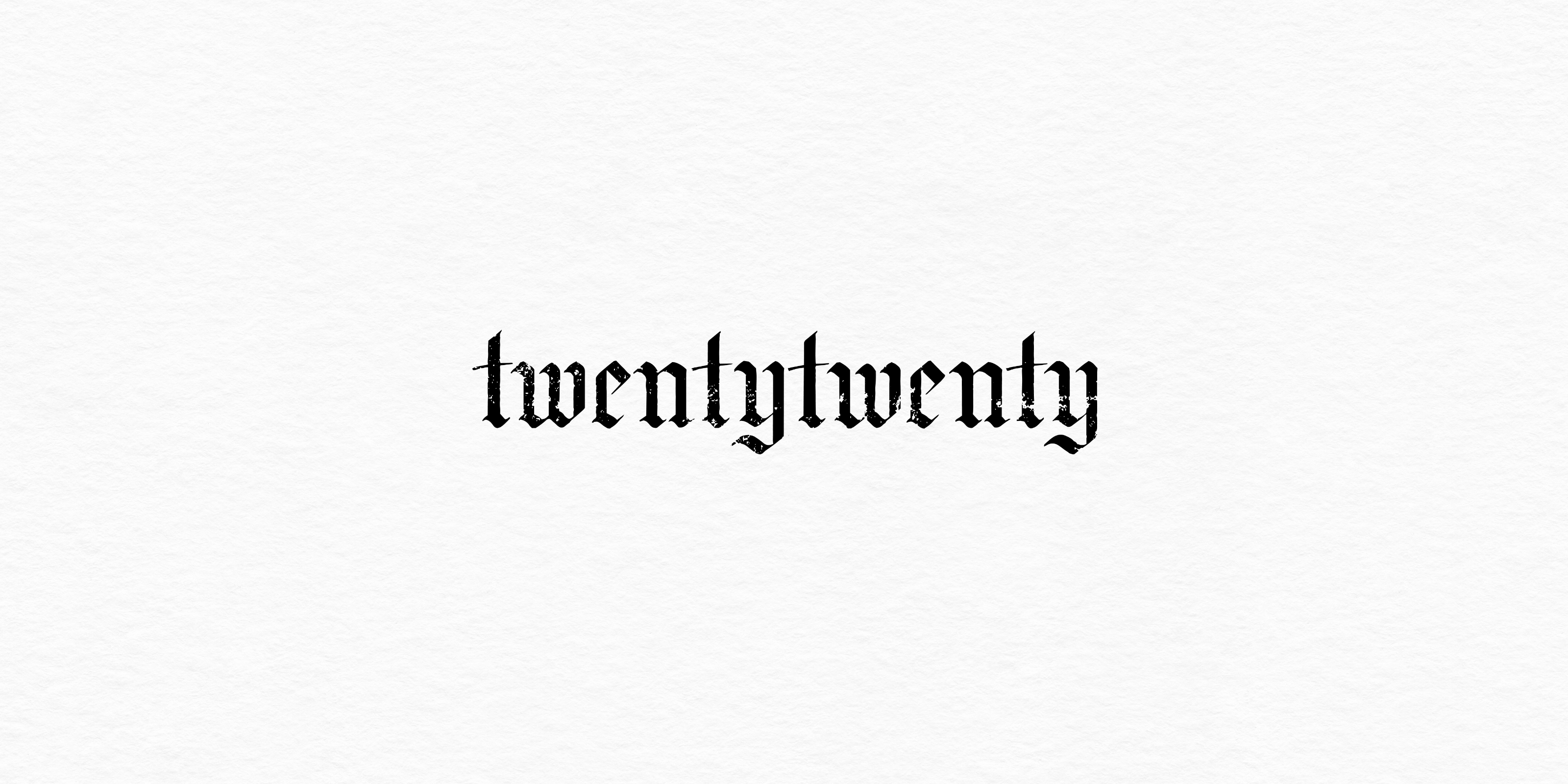 Blacklettering logo twentytwenty