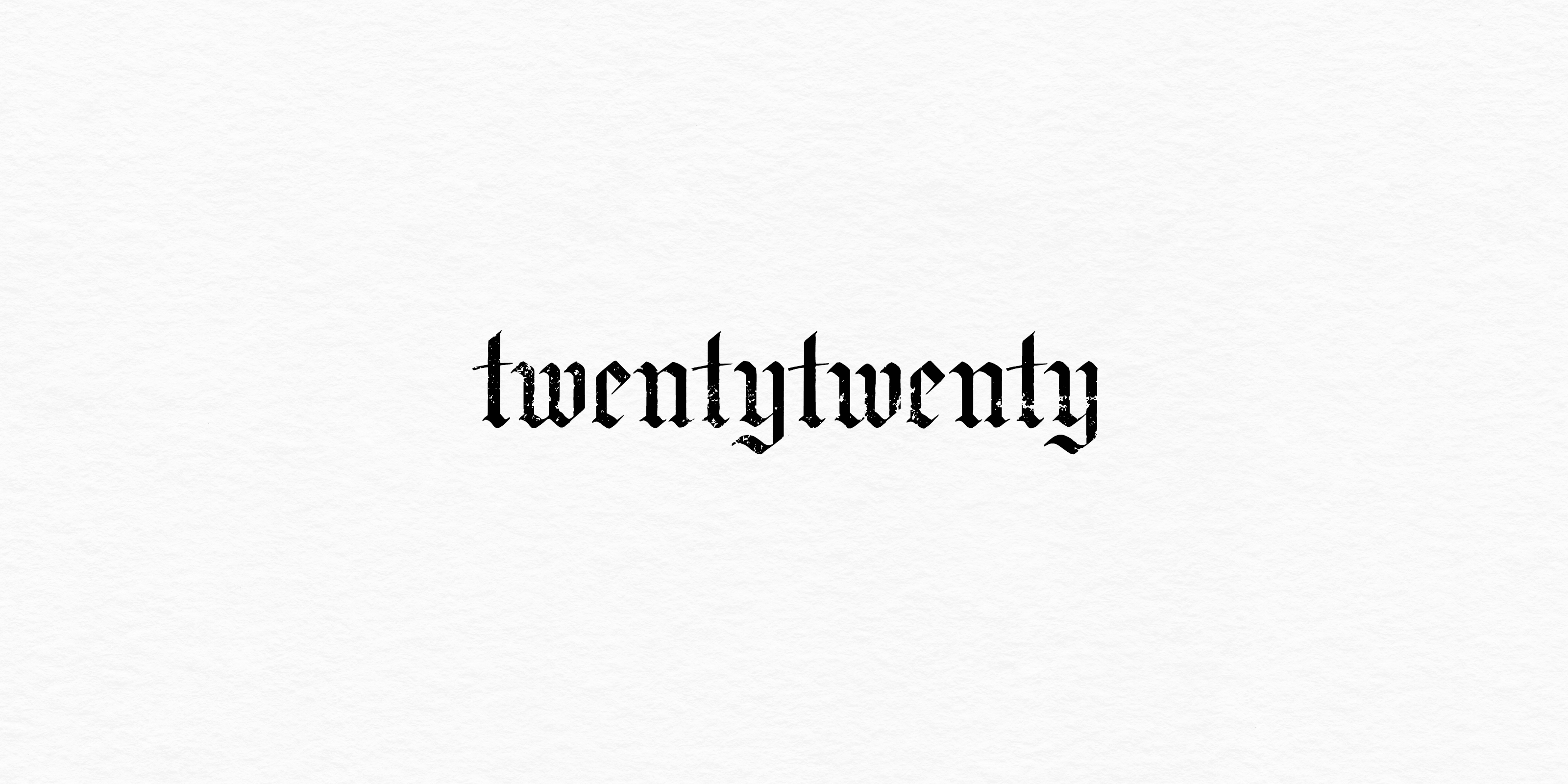 Blacklettering logo twentytwenty