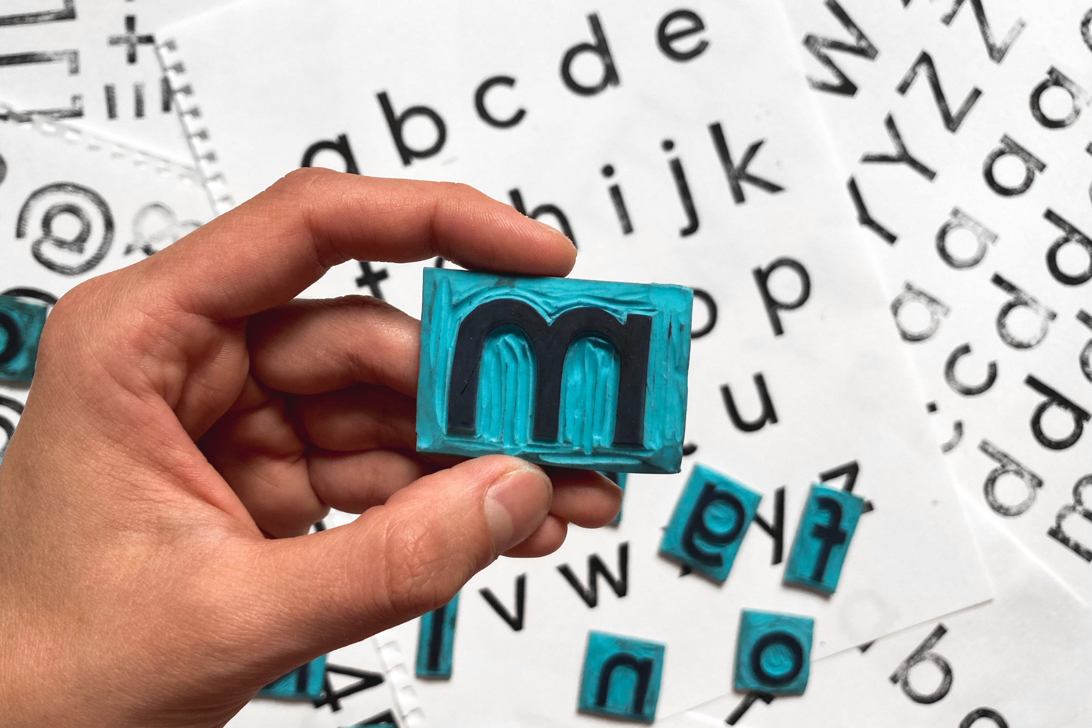 Hand-made letter M stamp