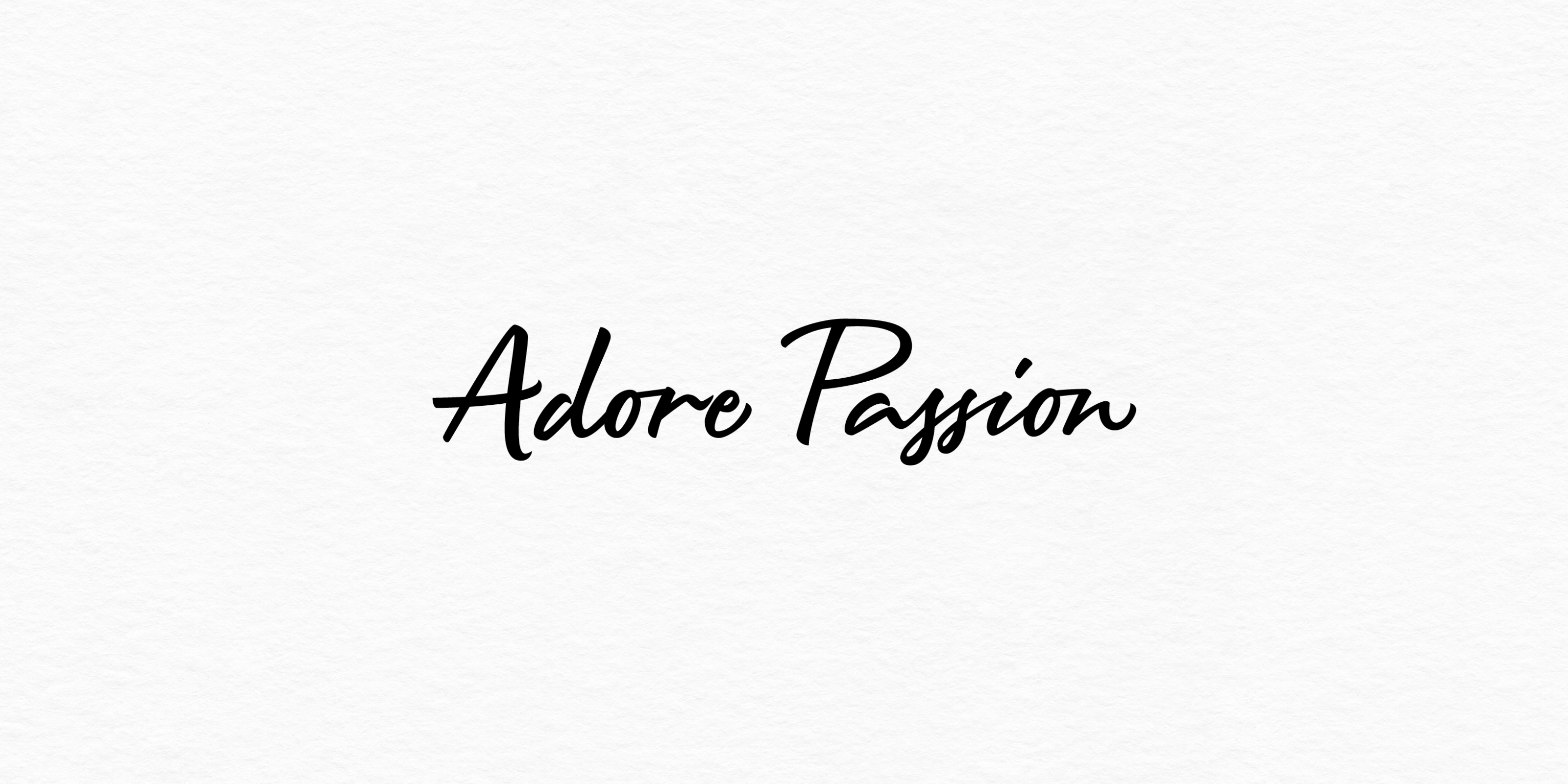 Modern calligraphic logo Adore Passion