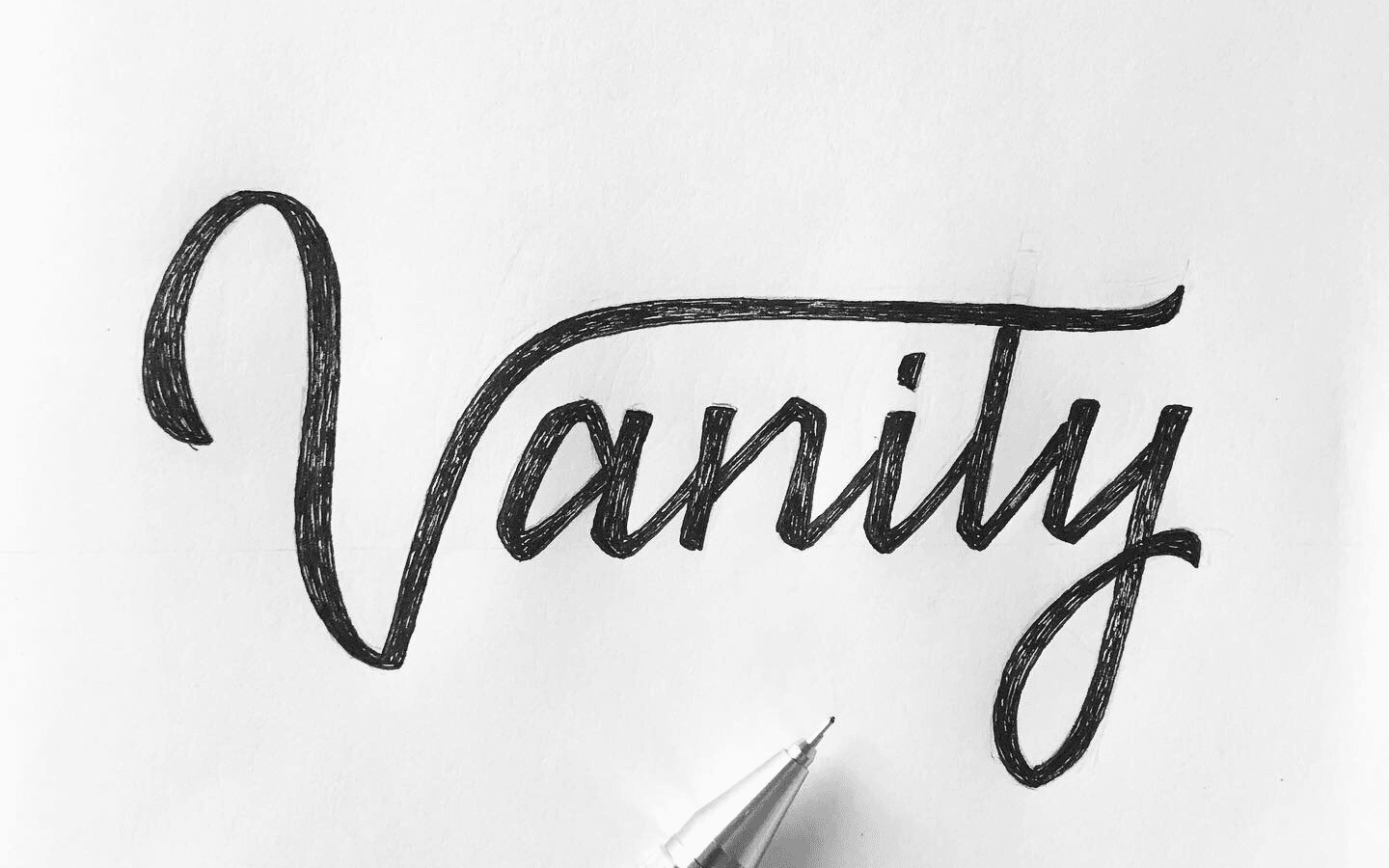 Custom lettering artwork - vanity