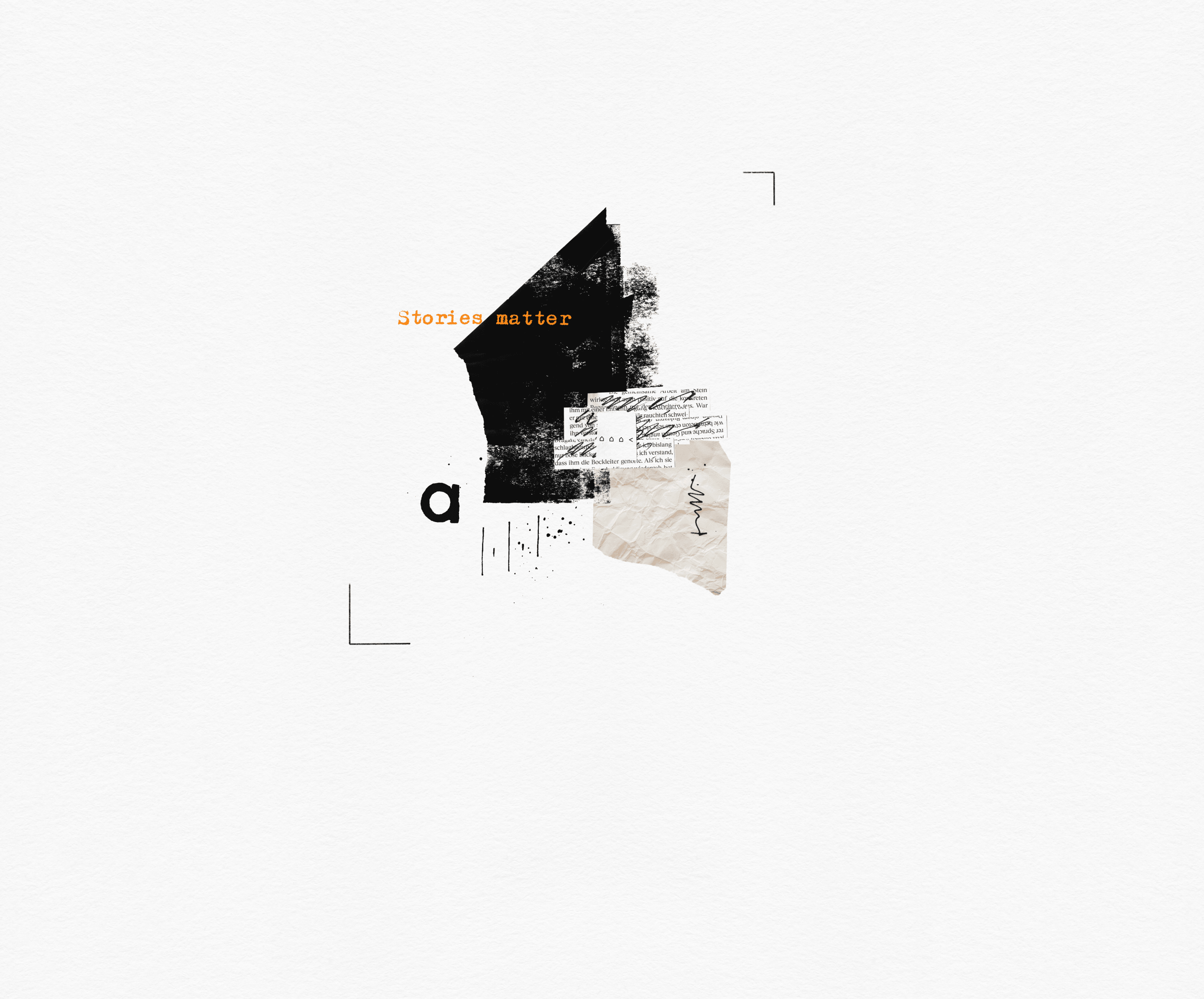 Minimalistic collage with typography and abstract shapes