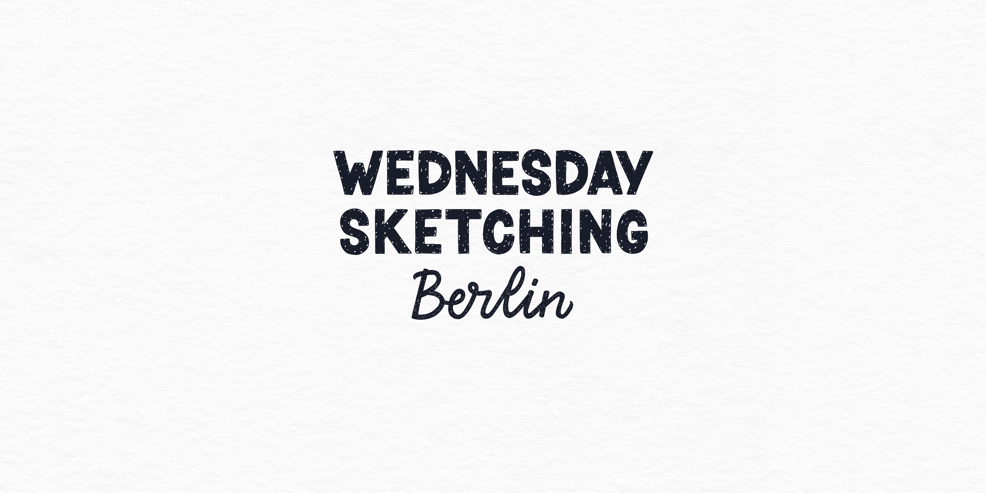 Wednesday sketching berlin - hand-lettered logo