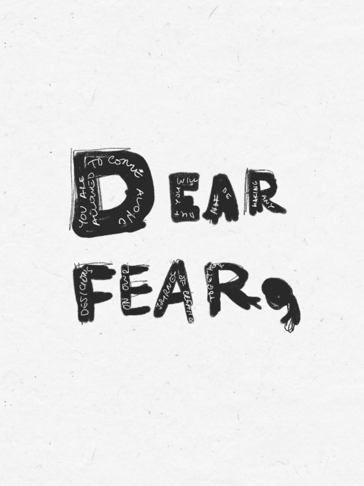 Custom lettering - dear fear