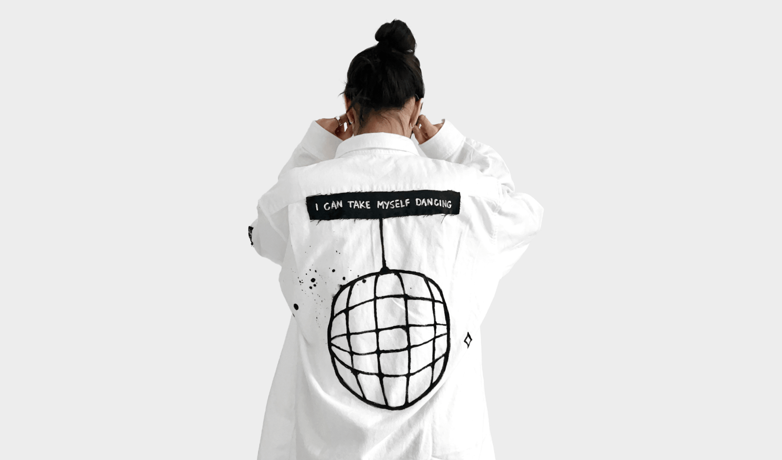 Custom painted shirt - i can take myself dancing